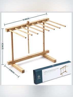Bamboo Pasta Drying Rack - Natural Bamboo Noodle Dryer